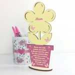 Perfect Gift For Mum On Mothers Day Birthday Wooden Flower Poem