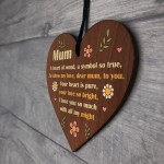 Wooden Heart Plaque Ornament for Mum Unique Gift Mothers Day