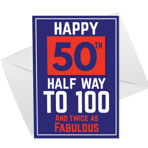 Funny Humour 50th Birthday Cards For Men Women Mum Dad Nan