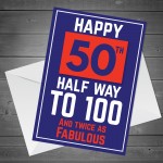 Funny Humour 50th Birthday Cards For Men Women Mum Dad Nan