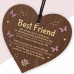 Thank You Gift For Best Friend FRIENDSHIP SIGN Wooden Heart