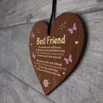 Thank You Gift For Best Friend FRIENDSHIP SIGN Wooden Heart