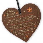 Thoughtful Gift For Best Friend Poem Wood Heart Friendship Gifts