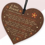 Thoughtful Gift For Best Friend Poem Wood Heart Friendship Gifts