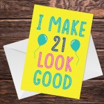 Funny 21st Birthday Card For Him Her Daughter Son Grandson