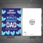 Funny Greeting Card for Dad Greatest Dad Birthday Card