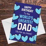 Funny Greeting Card for Dad Greatest Dad Birthday Card