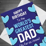 Funny Greeting Card for Dad Greatest Dad Birthday Card