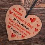 Mum Gift Handcrafted Wooden Heart Funny Mothers Day