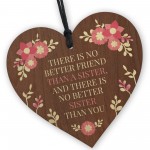 Sister Wooden Handmade Sentimental Message Perfect Birthday Gift