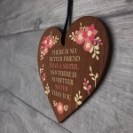 Sister Wooden Handmade Sentimental Message Perfect Birthday Gift