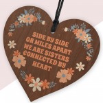 Sister Wood Heart Keepsake Sentimental Message Sister Gift