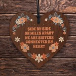 Sister Wood Heart Keepsake Sentimental Message Sister Gift