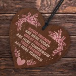 True Friends Wooden Heart Handcrafted Keepsake Friendship Gifts