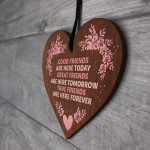 True Friends Wooden Heart Handcrafted Keepsake Friendship Gifts