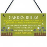 Garden Rules Hanging Garden Outdoor DecorSign Gardening