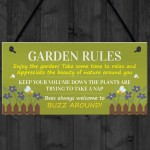 Garden Rules Hanging Garden Outdoor DecorSign Gardening