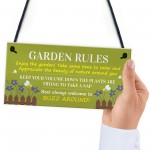 Garden Rules Hanging Garden Outdoor DecorSign Gardening