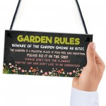 Funny Garden Rules Sign Novelty Garden Accessories Outdoor