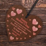 Funny Mum Gift For Mothers Day From Daughter Son Wood Heart