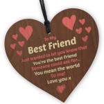 Thank You Gift For Best Friend Heart Friendship Sign Meaningful