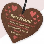 Thank You Gift For Best Friend Heart Friendship Sign Meaningful