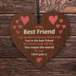 Thank You Gift For Best Friend Heart Friendship Sign Meaningful