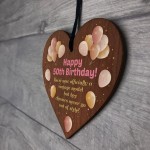 Unique Funny 50th Birthday Gifts for Women Wooden Heart