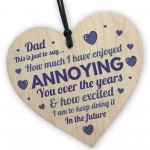 Funny Dad Birthday Gift Pack Wooden Heart And Card Gifts