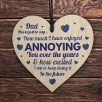 Funny Dad Birthday Gift Pack Wooden Heart And Card Gifts