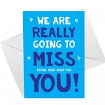 Funny Leaving Card For Colleague MISS YOU CARD Good Luck Card