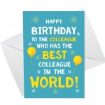 Birthday Card For Colleague Work Colleague Coworker Funny