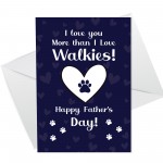 Funny Fathers Day Gift From The Dog Card And Wooden Heart