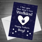 Funny Fathers Day Gift From The Dog Card And Wooden Heart