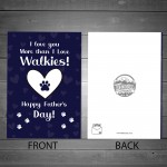 Funny Fathers Day Gift From The Dog Card And Wooden Heart