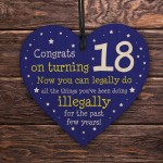 18th Birthday Card Wood Heart Funny 18th Birthday Gifts For SonC