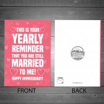 Wedding Anniversary Card And Gift For Her Him Husband Wife