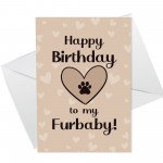 Celebrate Your Dog or Cats Birthday Wooden Heart And Card