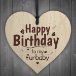 Celebrate Your Dog or Cats Birthday Wooden Heart And Card