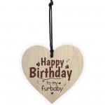 Celebrate Your Dog or Cats Birthday Wooden Heart And Card