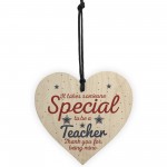 Thank You Gift And Card For Nursery School Teacher Wood Heart