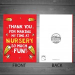 Thank You Gift And Card For Teacher Leaving Nursery Gift