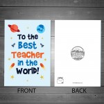 Appreciation Card And Gift For Science Teacher Thank You Gift