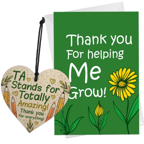 Thank You For Helping Me Grow Card Gift For Teaching Asisstant