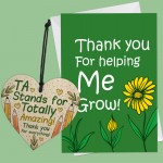 Thank You For Helping Me Grow Card Gift For Teaching Asisstant