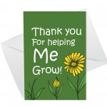 Thank You For Helping Me Grow Card Gift For Teaching Asisstant