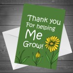 Thank You For Helping Me Grow Card Gift For Teaching Asisstant