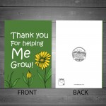 Thank You For Helping Me Grow Card Gift For Teaching Asisstant