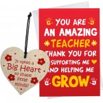 Amazing Teacher Card And Heart Thank You Teacher Gifts Nursery