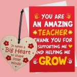 Amazing Teacher Card And Heart Thank You Teacher Gifts Nursery